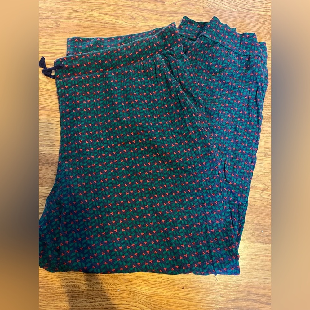 J.Crew holly print jogger pajama /lounge pants -L